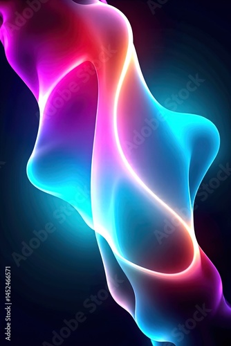 Colorful Abstract Wave with Smooth Flowing Gradient in Digital Art