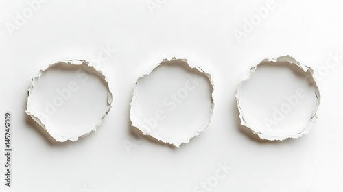 Torn paper circles background
