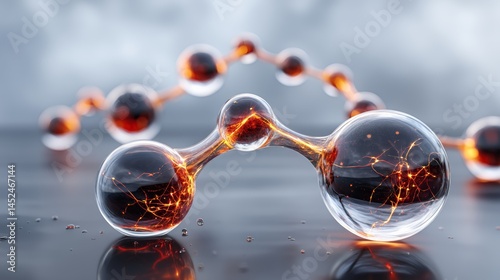 Innovative co2 molecule interactions in a scientific laboratory environment high-resolution image capturing complex chemical structures