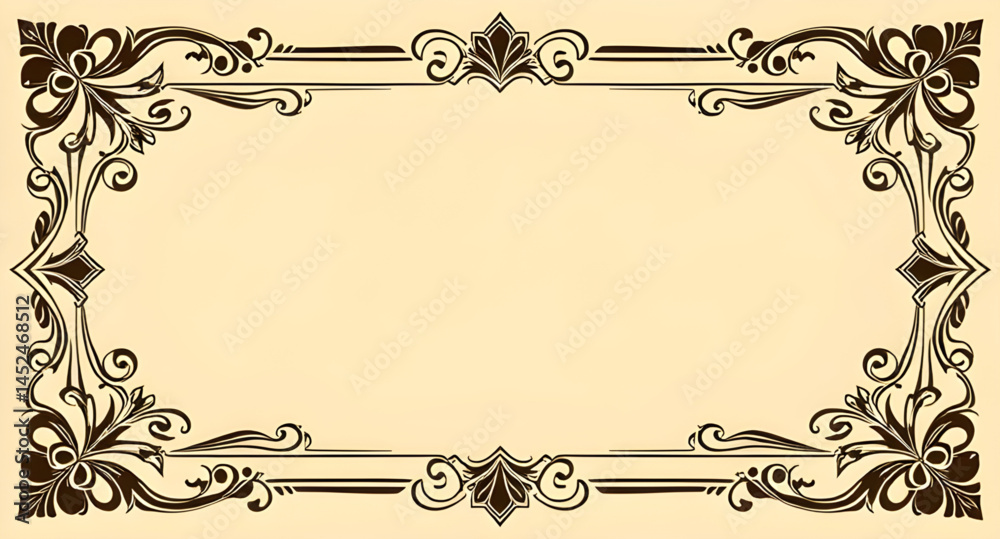 Fototapeta premium vintage frame with floral ornament