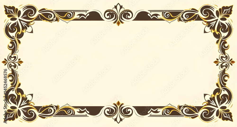 Fototapeta premium vintage frame with floral ornament