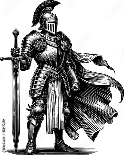 Spartan Warrior Vector Silhouette Design, Ancient Greek Soldier Clipart for T-Shirts and Tattoo Art, Helmeted Spartan Illustration Cricut Cut File, Historical Military Hero Symbol for Battle Decor