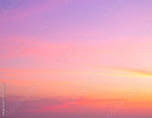 パステルカラーの夕空