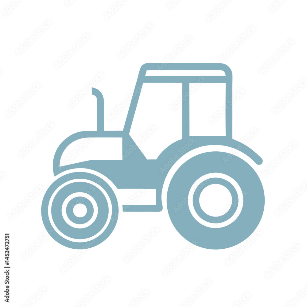 Simple Tractor Icon Vector graphic design. Simple Tractor Icon Vector graphic design.