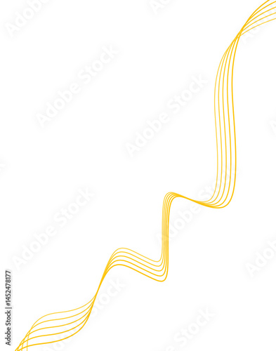 Yellow color line wave element design