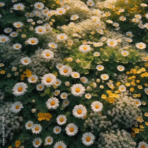 of daisies in whites and yellows