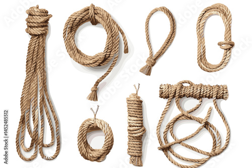 ship rope isolated on white background