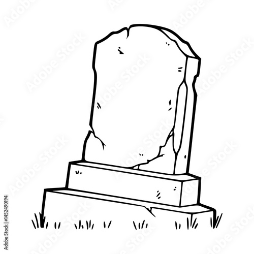 Halloween gravestone outline design