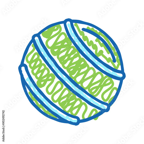 ball fitness accessory icon doodle illustration