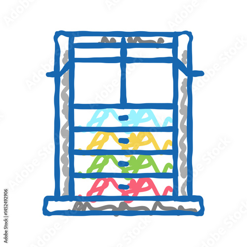 weight training apparatus icon doodle illustration