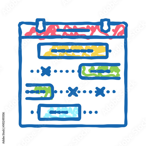 diet calendar graphic icon doodle illustration