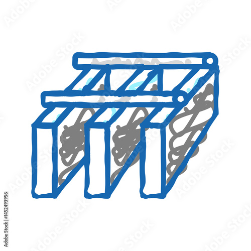 bar grating metal icon doodle illustration