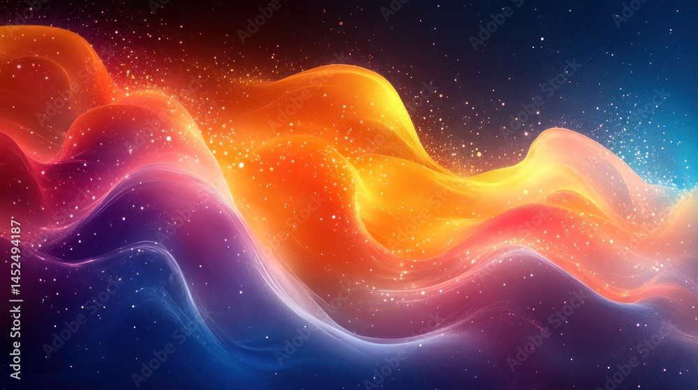 Obraz premium Abstract flowing colors in space