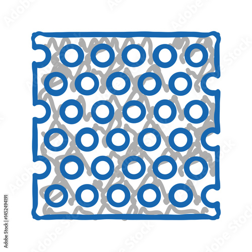 perforated sheet metal icon doodle illustration