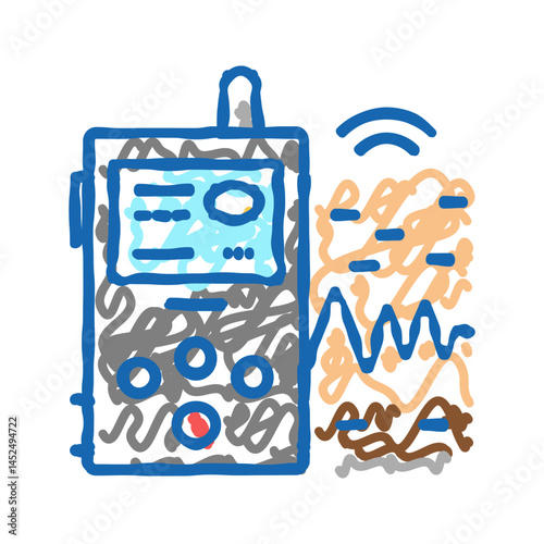 vibration assessment icon doodle illustration