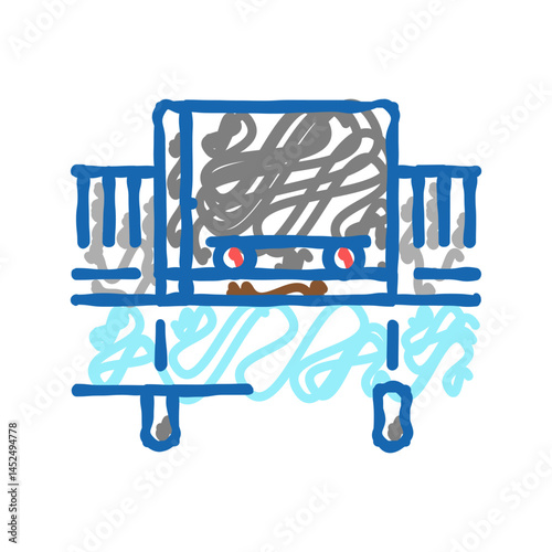 bulk handling system icon doodle illustration