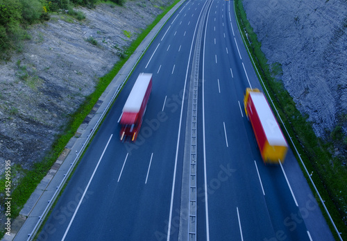 On the AP-8 highway in the Basque Country, truck traffic is a constant, reflecting the economic dynamism of the region.