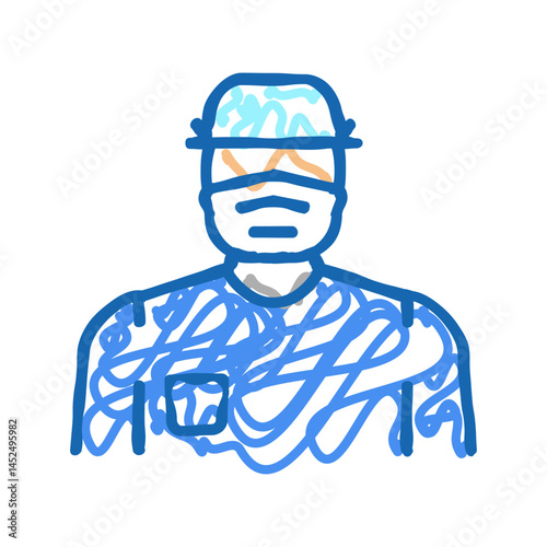 doctor surgery icon doodle illustration