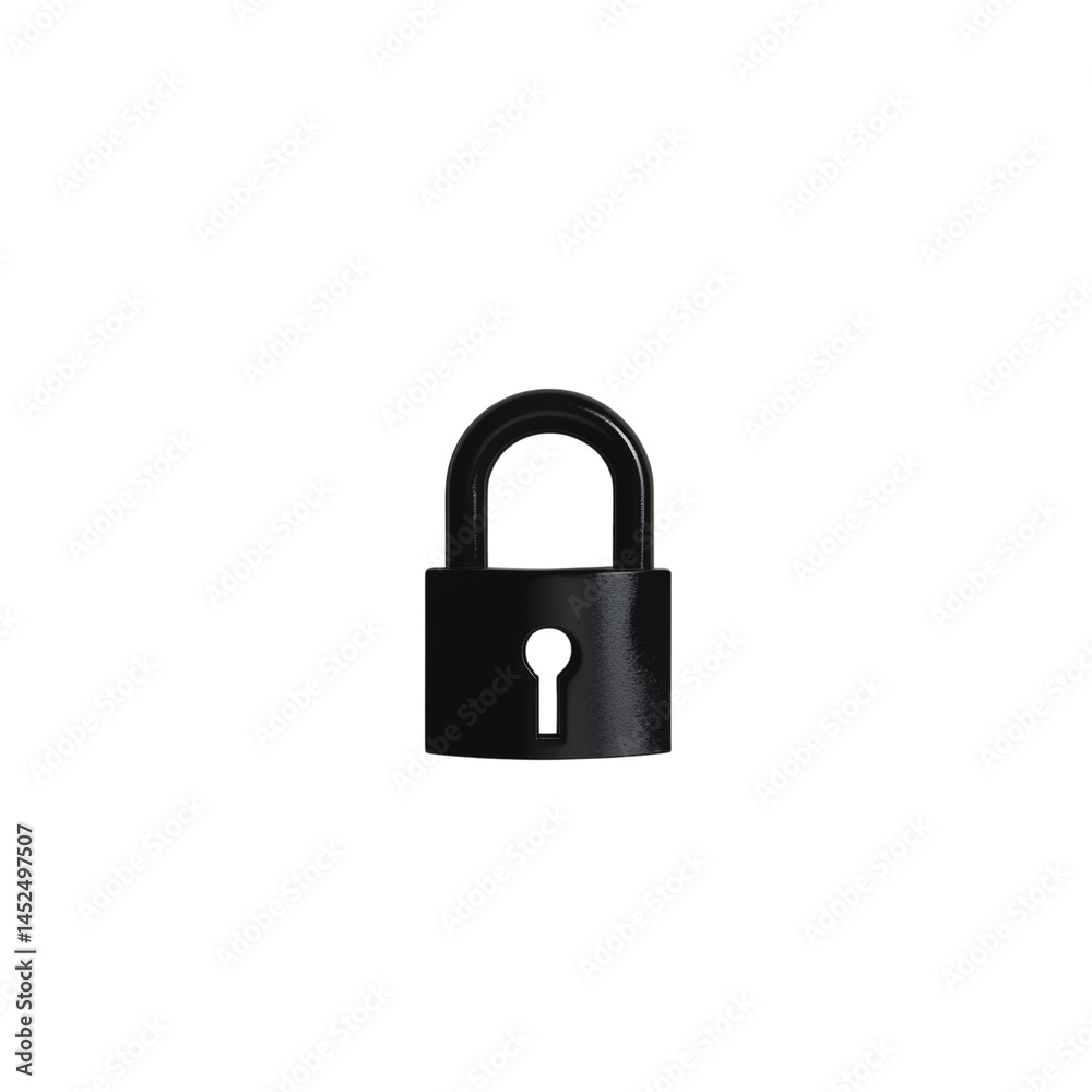 Isolated minimalist padlock representing security and protection in a digital age Isolated minimalist padlock representing security and protection in a digital age