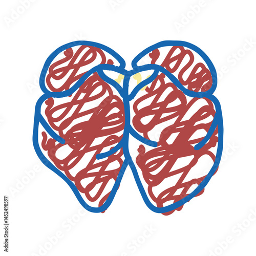 liver chicken icon doodle illustration
