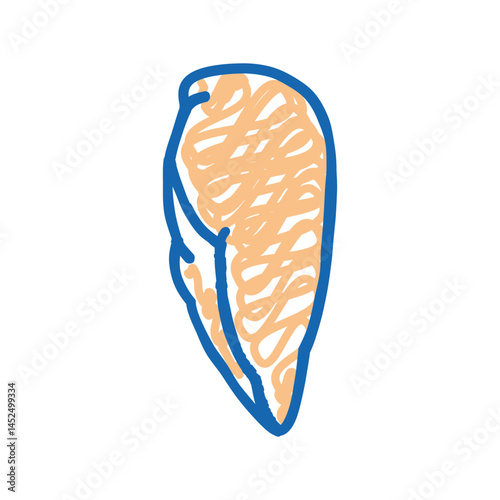 breast boneless skinless chicken icon doodle illustration