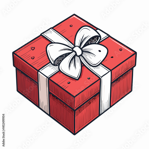 Design a bold, vector GIF animation of a Valentine's Day heart with thick strokes, showcasing vibrant red and pink hues.