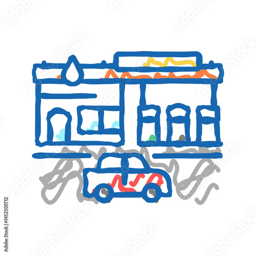 flammable sign icon doodle illustration