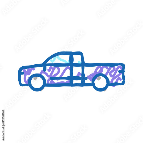 truck car icon doodle illustration