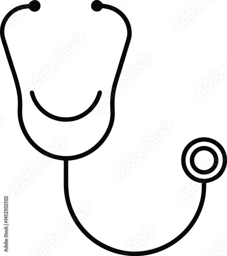 stethoscope on white background