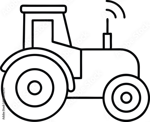 old tractor with a trailer