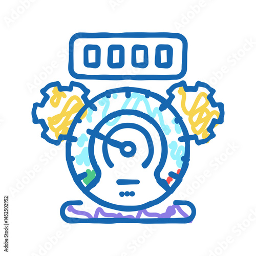 mileage rollback icon doodle illustration