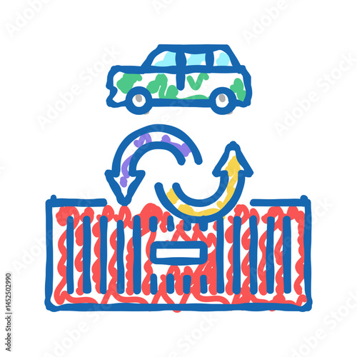 import car icon doodle illustration