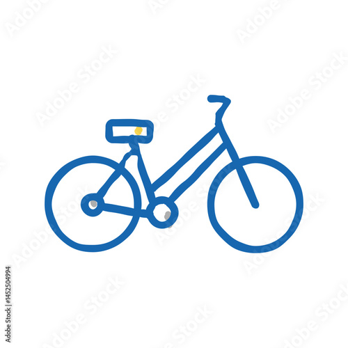 bicycle urban transport icon doodle illustration