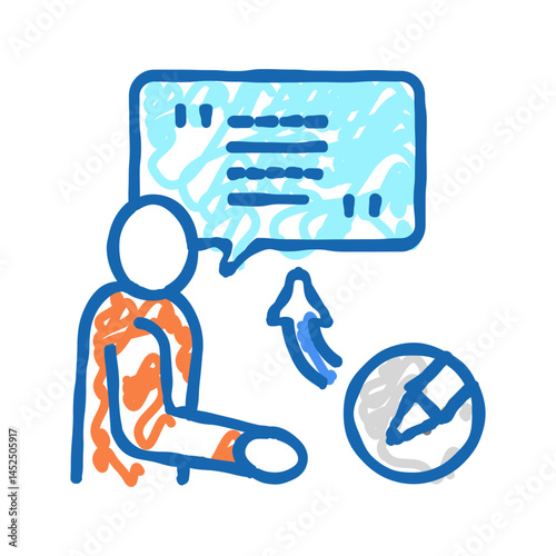 corporate communications copywriting icon doodle illustration