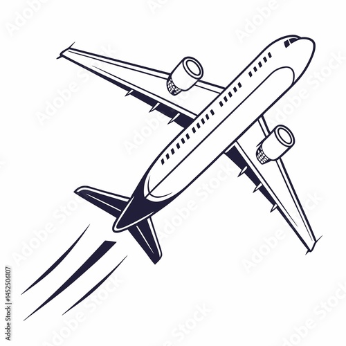 vector illustration of airplane