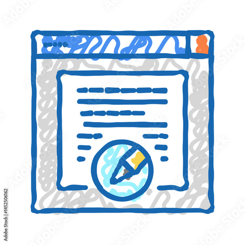 websites copywriting icon doodle illustration