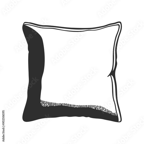 Pillow Silhouette Illustration. Comfort And Relaxation Symbol Isolated Vector Illustration