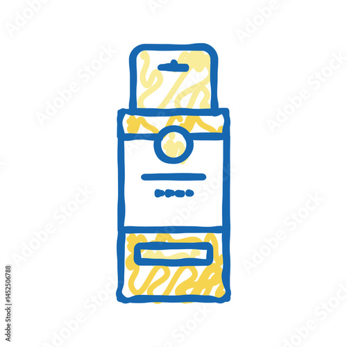 facial wax plates package icon doodle illustration