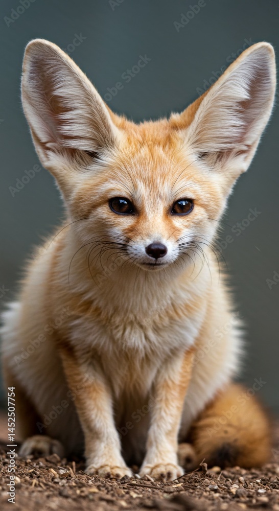 Portrait of a Fennec Fox: Small Desert Fox with Large Ears Portrait of a Fennec Fox: Small Desert Fox with Large Ears