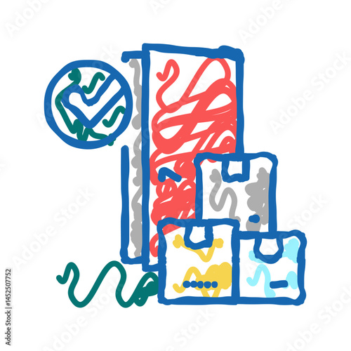 door to door service icon doodle illustration