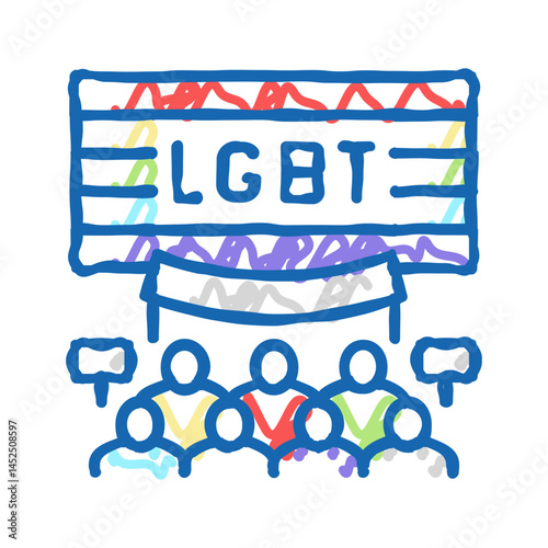 lgbt rights icon doodle illustration