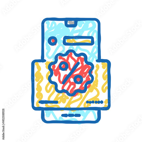online loyalty icon doodle illustration