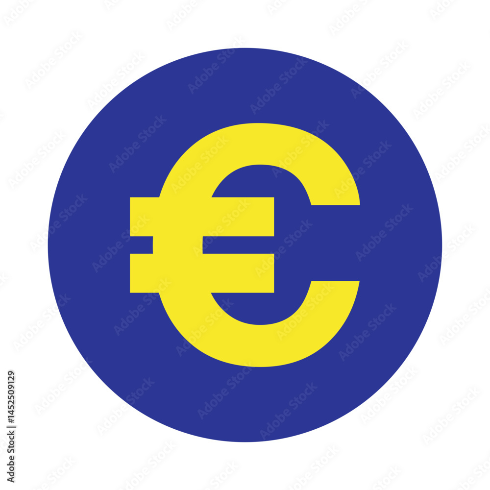 Euro currency logo vector isolated on transparent background Euro currency logo vector isolated on transparent background