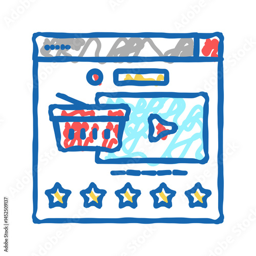 product review icon doodle illustration