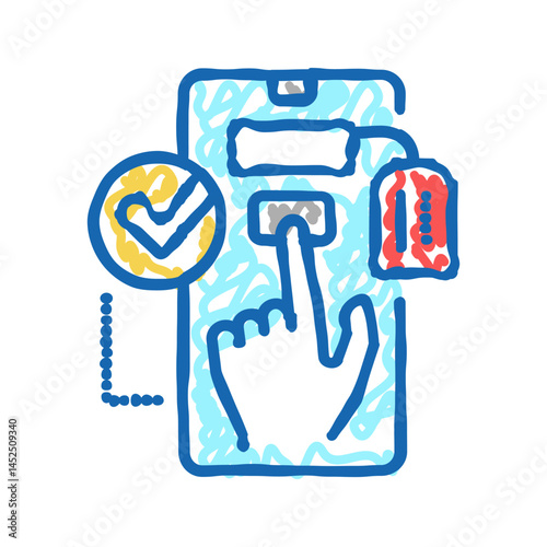 choosing product icon doodle illustration