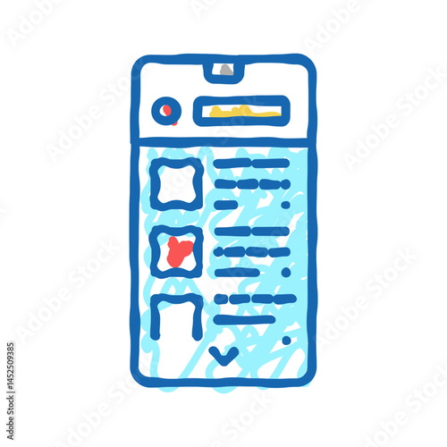 commerce application icon doodle illustration
