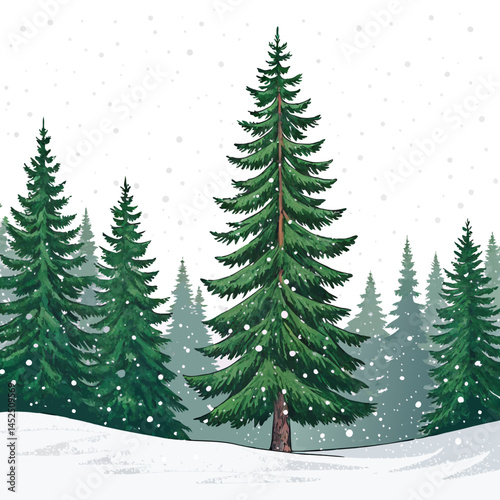 Create a vector illustration of a bold, stylized snow flurry falling onto a single, centrally positioned pin; emphasizing strong, thick strokes for the snow.