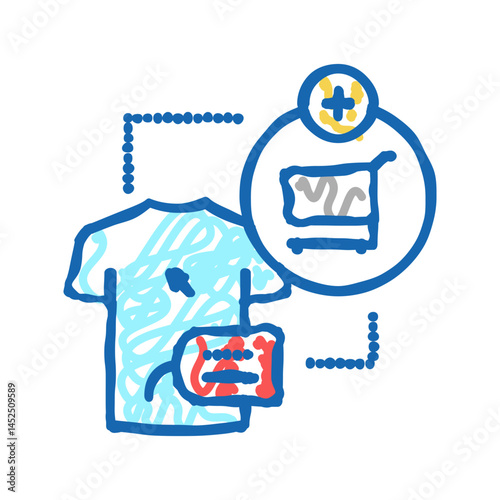 add to cart icon doodle illustration