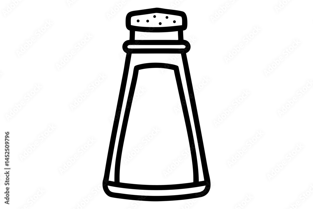 Salt Shaker Line Art Vector Illustration Salt Shaker Line Art Vector Illustration