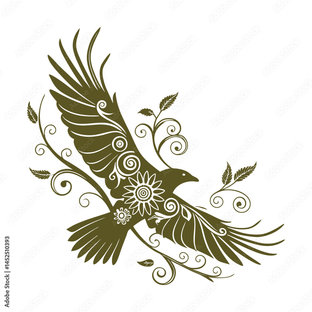 Fototapeta premium vector illustration of an abstract bird